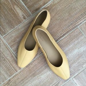 Everlane Leather Square Toe Day Glove Yellow Size 10 NWOT